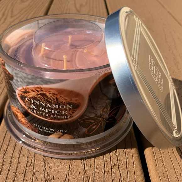 🆕CINNAMON AND SPICE HARRY SLATKIN HOMEWORX 4 WICK 18oz CANDLE NWTS! - Picture 5 of 5